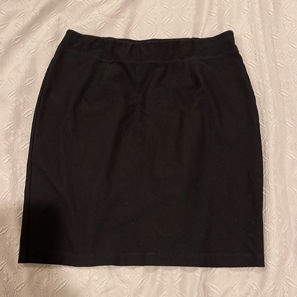 Eileen Fisher Black Mini Skirt Size Petite M - Picture 2 of 8